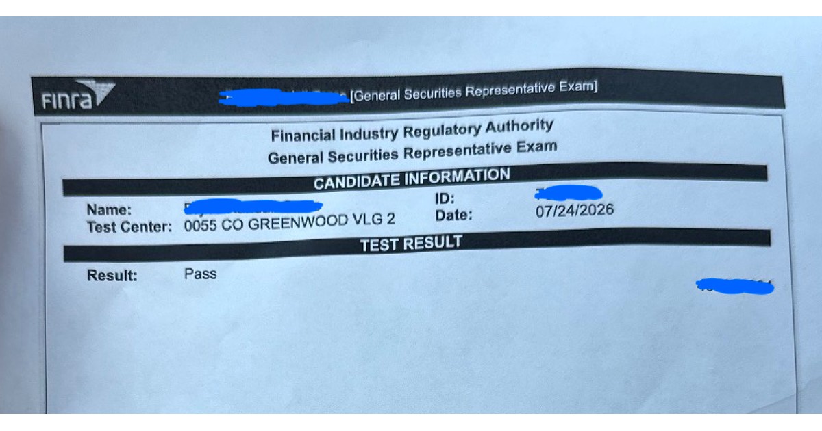 Series 7 Exam Pass: July 2026 Student Success Story